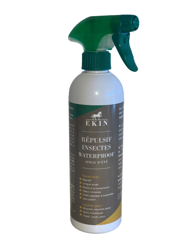 EKIN Répulsif Insectes Waterproof pour chevaux - Produit 100% naturel